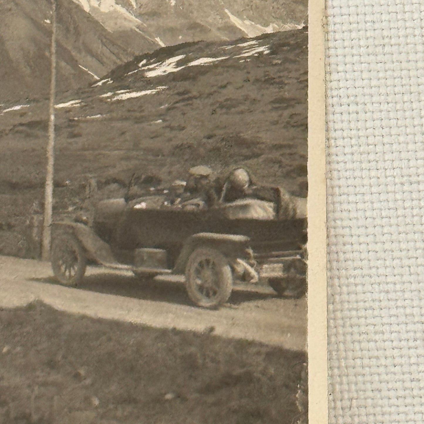 Vintage Photograph Photo Antique Automobile Early Car Mountain