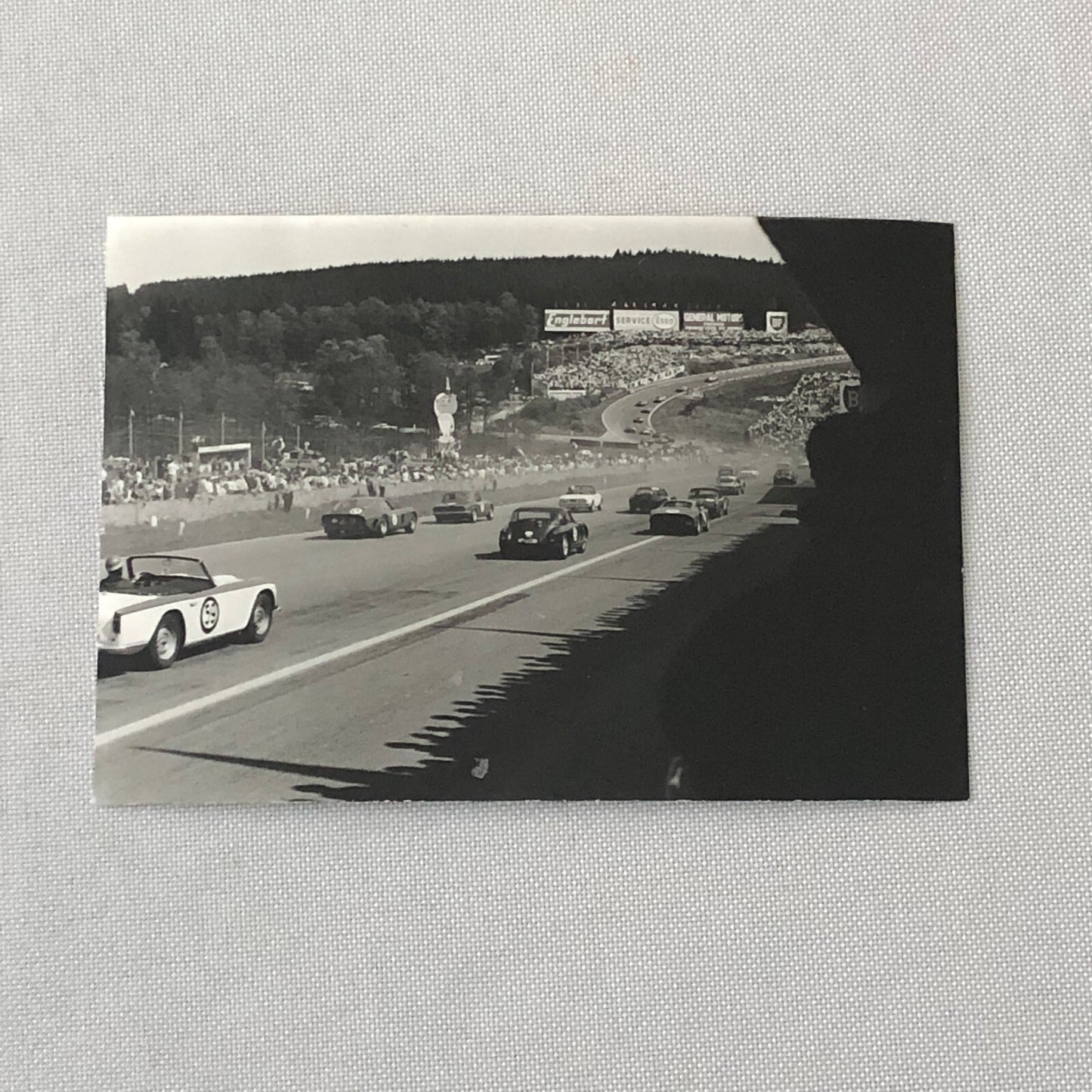 Vintage Car Racing Photo Photograph Print Tag AL22 E7