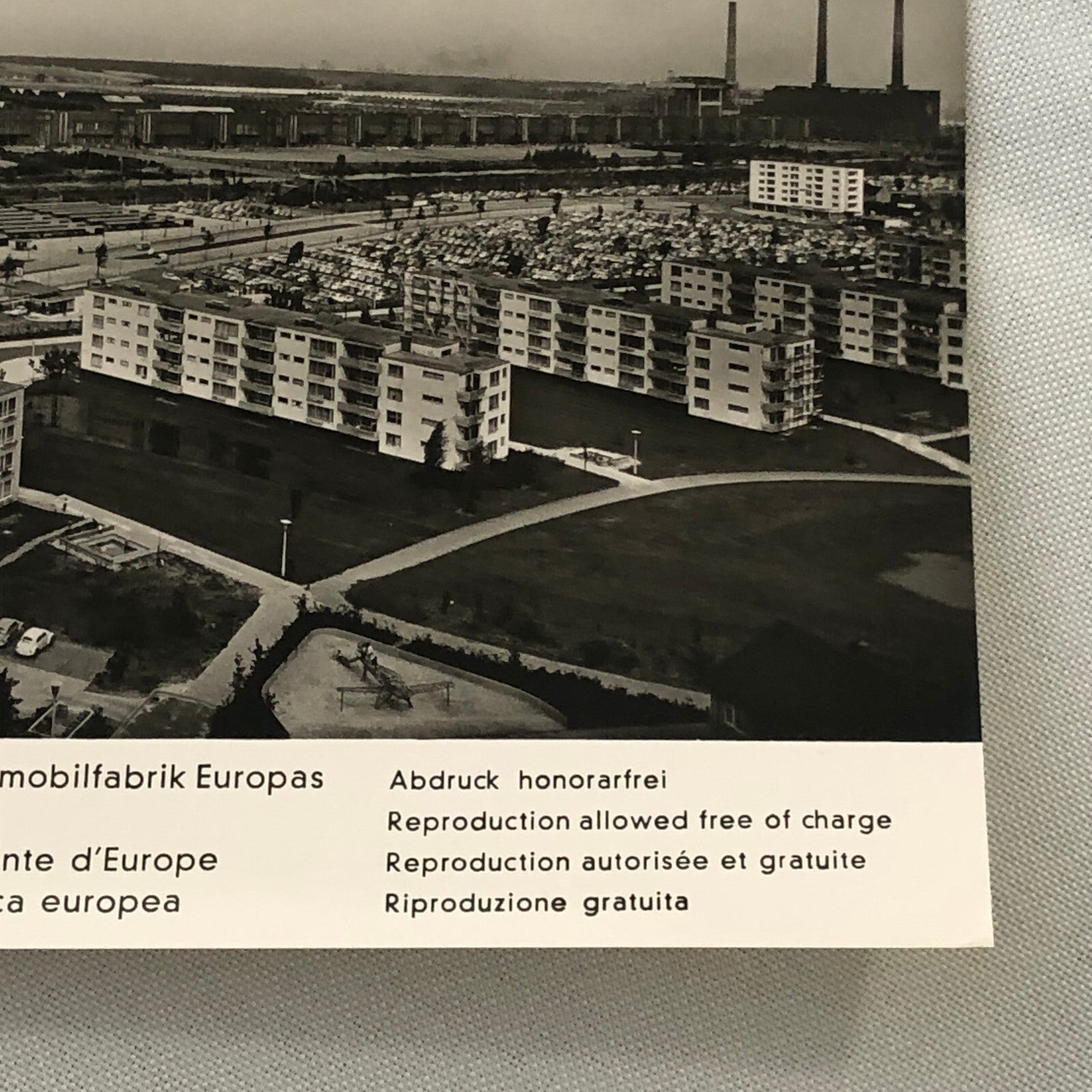 Volkswagen VW Factory Press Photo Photograph Print 1961