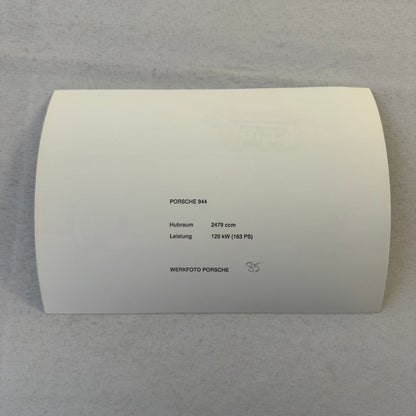 Porsche 944 Car Factory Press Photo Photograph Vintage