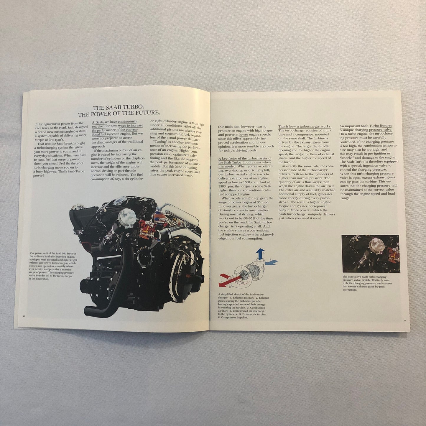 Saab 900 Turbo Sales Brochure Catalog Advertising Vintage Car Automobile