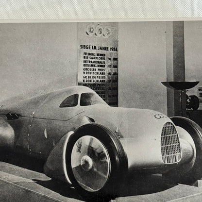 Vintage 1934 Auto Union Audi Porsche Racing Car Photo Photograph Print