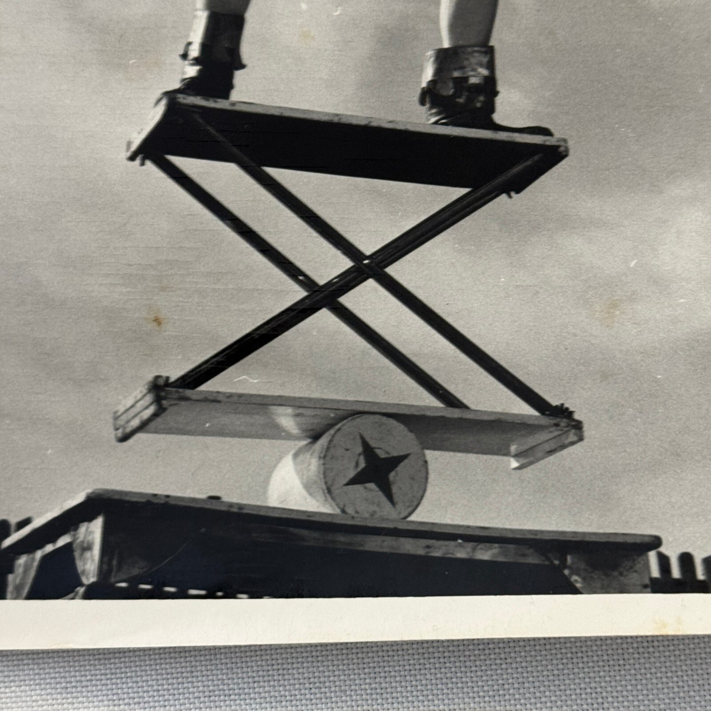 Circus Juggling Balancing Acrobat Act Photo Photograph Vintage Robin Hood