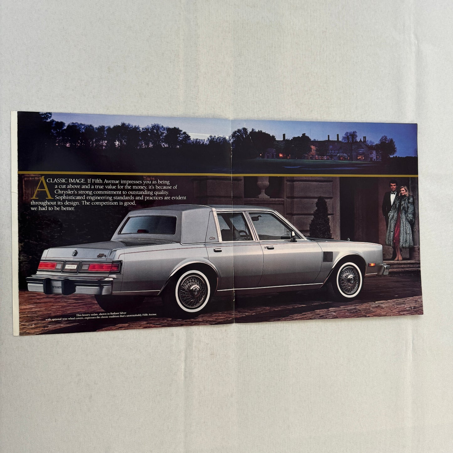 1986 Chrysler Fifth Avenue Car Sales Brochure Catalog Advertising