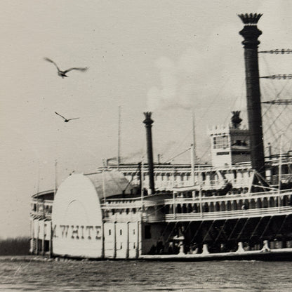 Vintage Photo Photograph JM White Steamboat Steam Boat Ship