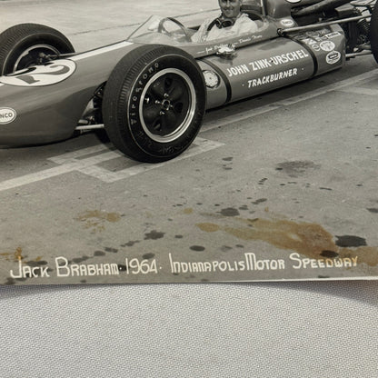 Vintage Racing Photo Photograph Jack Brabham 1964 Indianapolis Motor Speedway