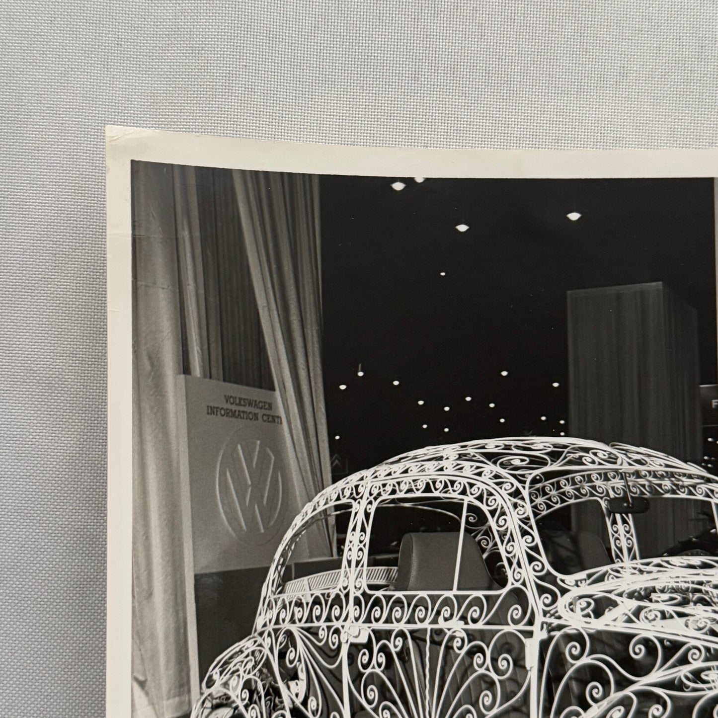 Vintage Volkswagen VW Beetle Wrought Iron Sculpture Concept Car Art Photograph