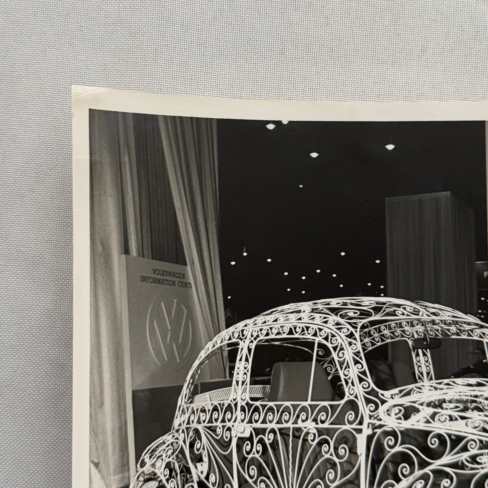 Vintage Volkswagen VW Beetle Wrought Iron Sculpture Concept Car Art Photograph