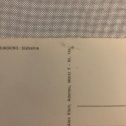 Vintage Porsche Racing Photo Postcard Post Card Photograph Nurburgring