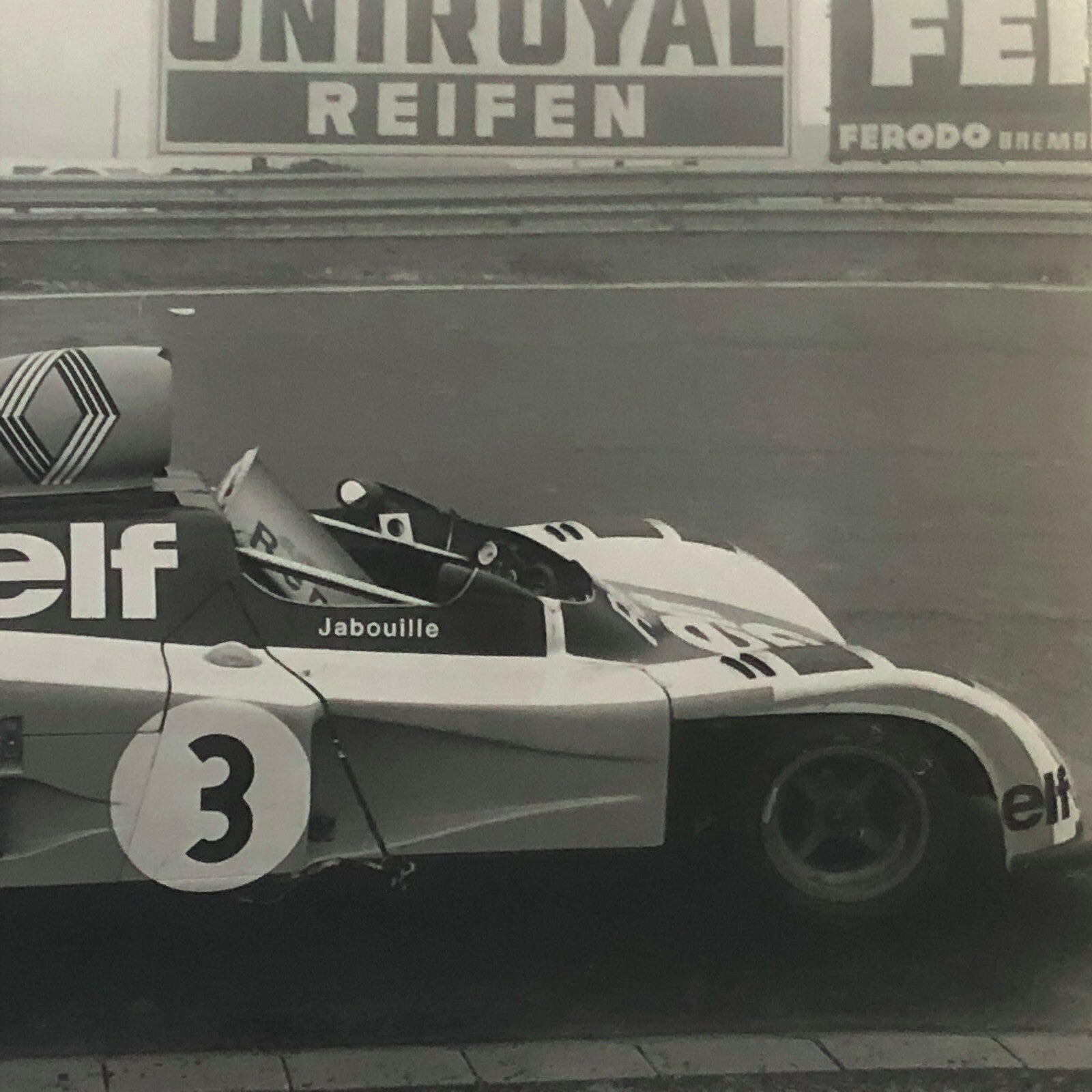 Vintage Racing Photo Photograph 1976 300KM Nurburgring Renault Alpine A442 