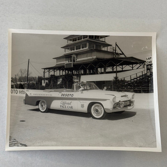 Vintage Indy 500 Racing Photo 1956 DeSoto Official Pace Car Photograph