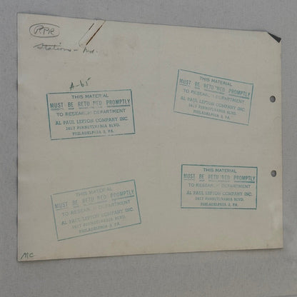 Vintage Pennsylvania Railroad Photo Contact Sheet Photograph Al Paul Lefton PRR