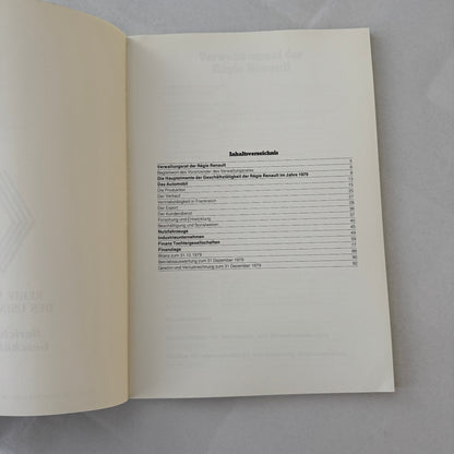 1979 Renault Annual Report Corporate Brochure GERMAN Language