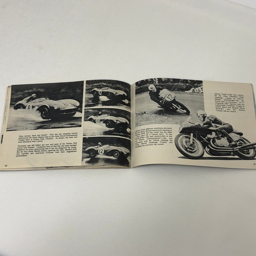 1956 Castrol Racing Achievements Brochure Grand Prix Motorcycle Aston Martin +
