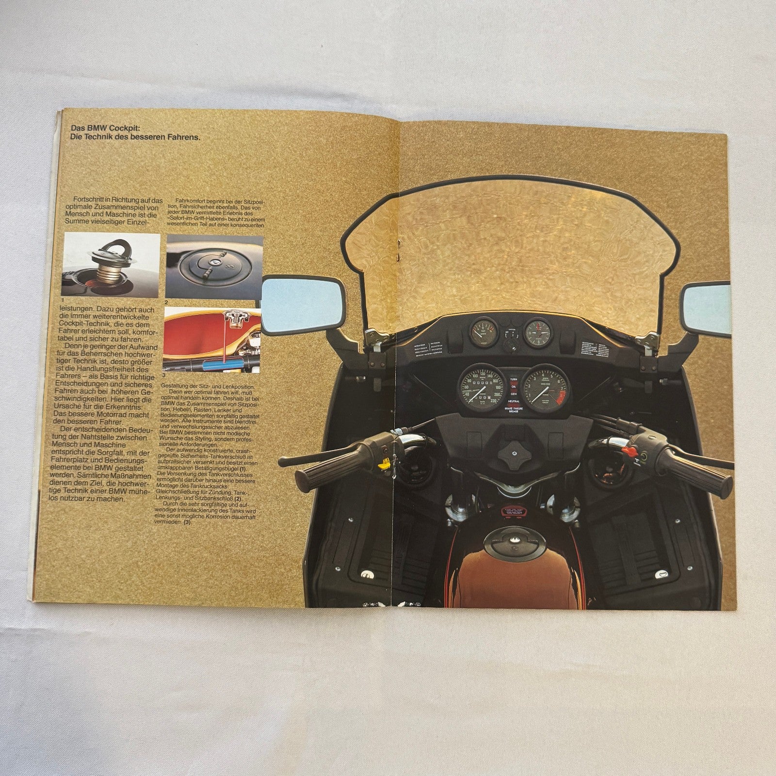 Vintage BMW Motorcycle Bike Brochure R100RS R100RT R100S R100T R80/7 GERMAN