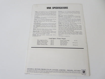 1960s Vauxhall Viva & Estate Wagon Sales Brochure Advertising 