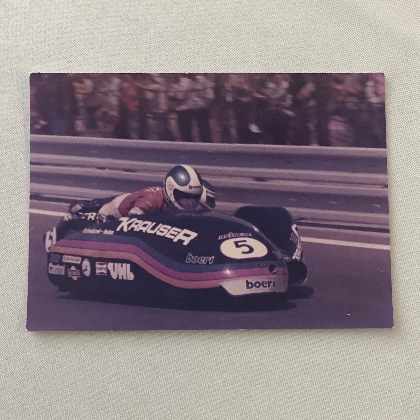 Vintage Motorcycle Racing Photo Photograph Print Germany Sidecar Side Car