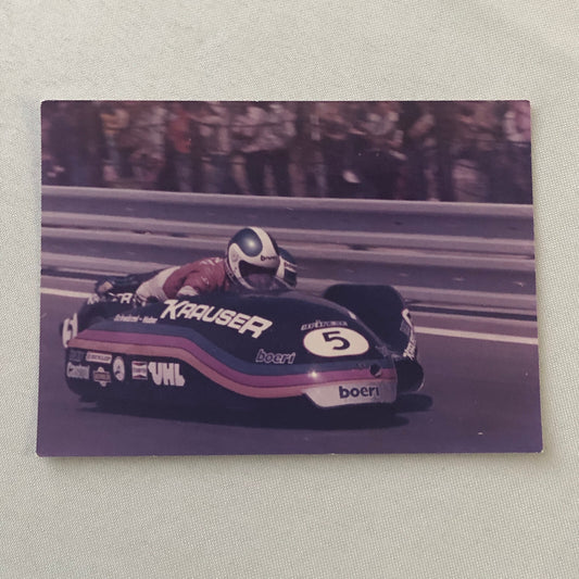 Vintage Motorcycle Racing Photo Photograph Print Germany Sidecar Side Car