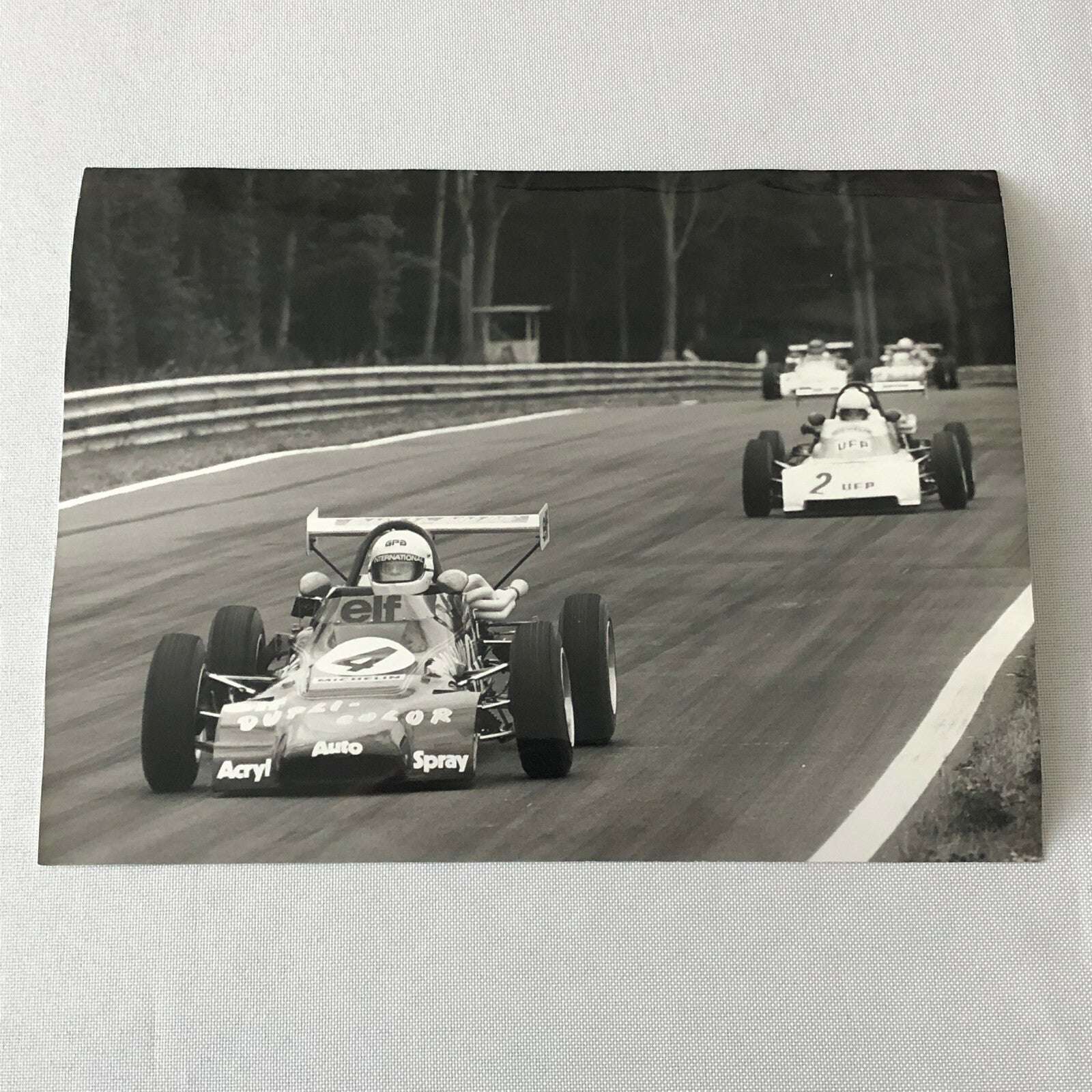 Vintage 1975 Formula 2 F2 Racing Photo Photograph Rouen Grand Prix Cars
