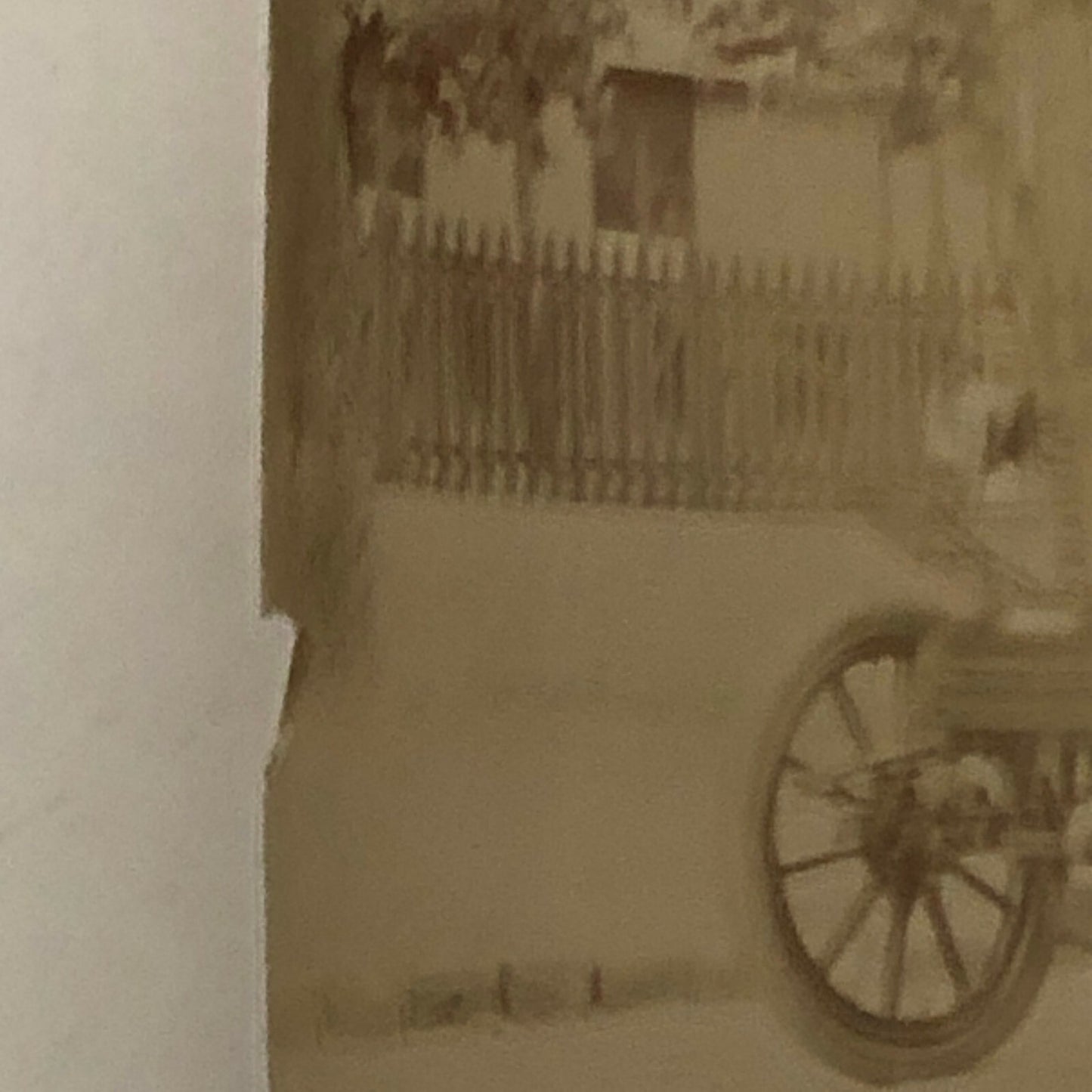 Antique Photo Photograph Print Early Automobile Car Vehicle w/ Wagon Italian ? 