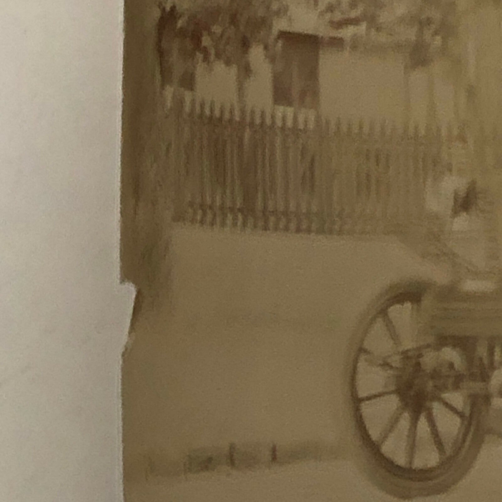 Antique Photo Photograph Print Early Automobile Car Vehicle w/ Wagon Italian ? 