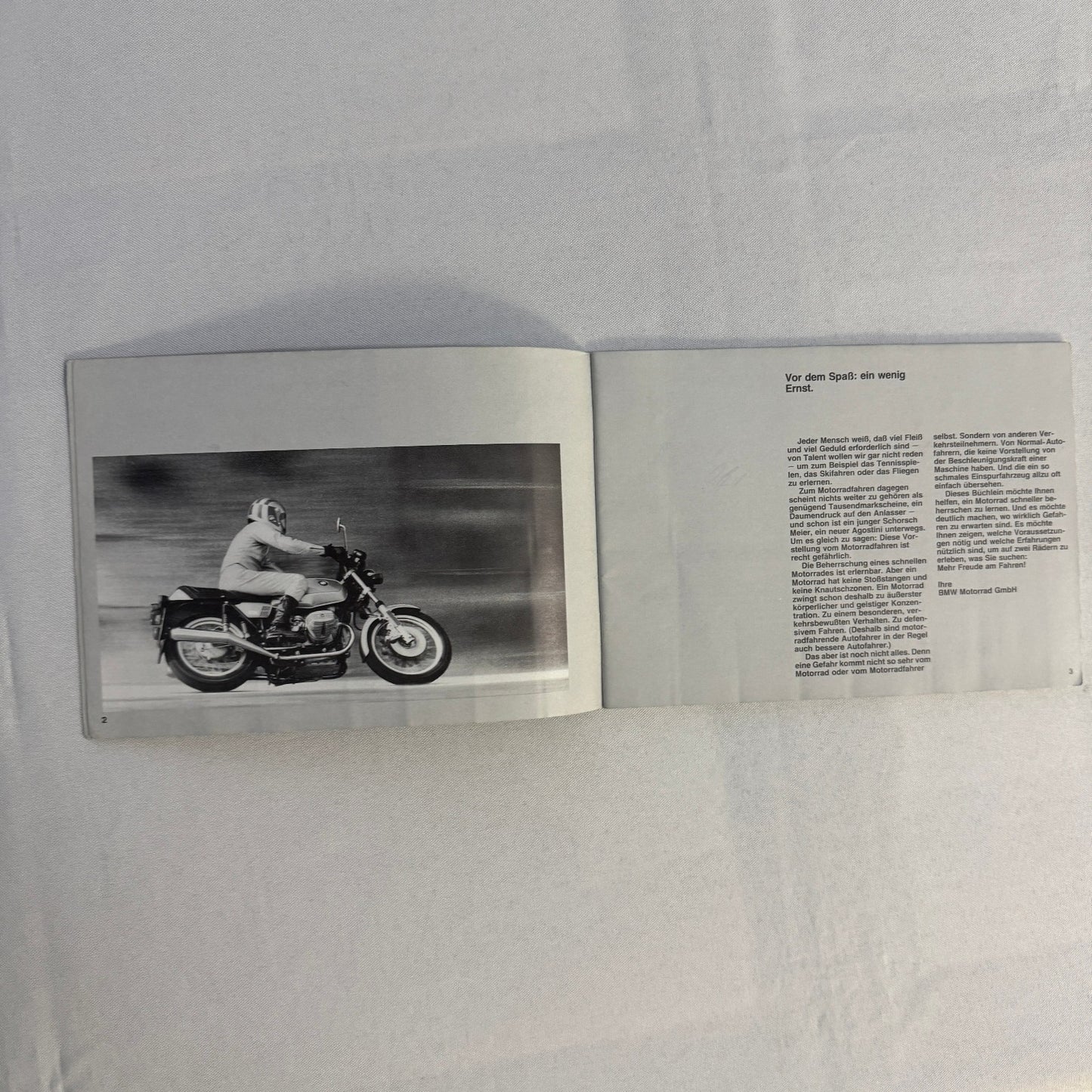 Vintage BMW Motorcycle Brochure Book Practical Driving Theory GERMAN TEXT