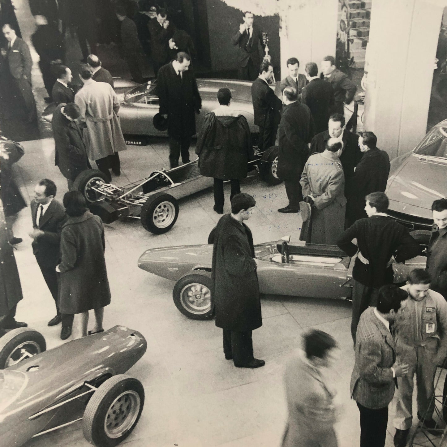 Vintage 1960s Italian Racing Car Exhibit Show Photograph Photo 