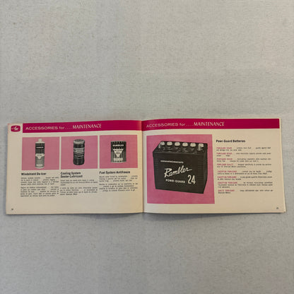 1966 American Motors Accessories Sales Brochure Catalog Advertising Wheels Radio