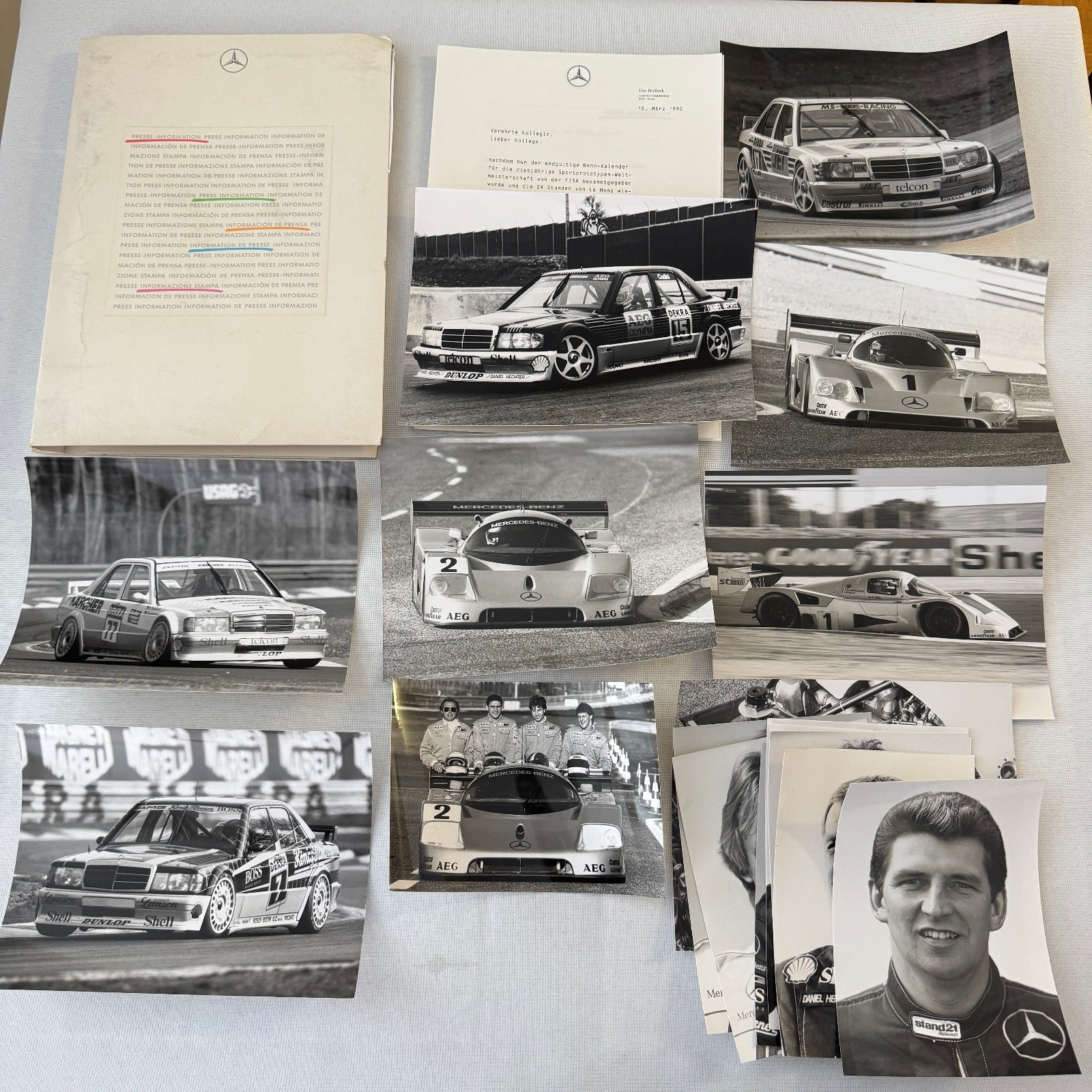 1990 Mercedes Benz Racing Motorsport Factory Press Kit 190E C9 C11 Cars GERMAN