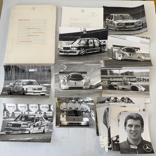 1990 Mercedes Benz Racing Motorsport Factory Press Kit 190E C9 C11 Cars GERMAN
