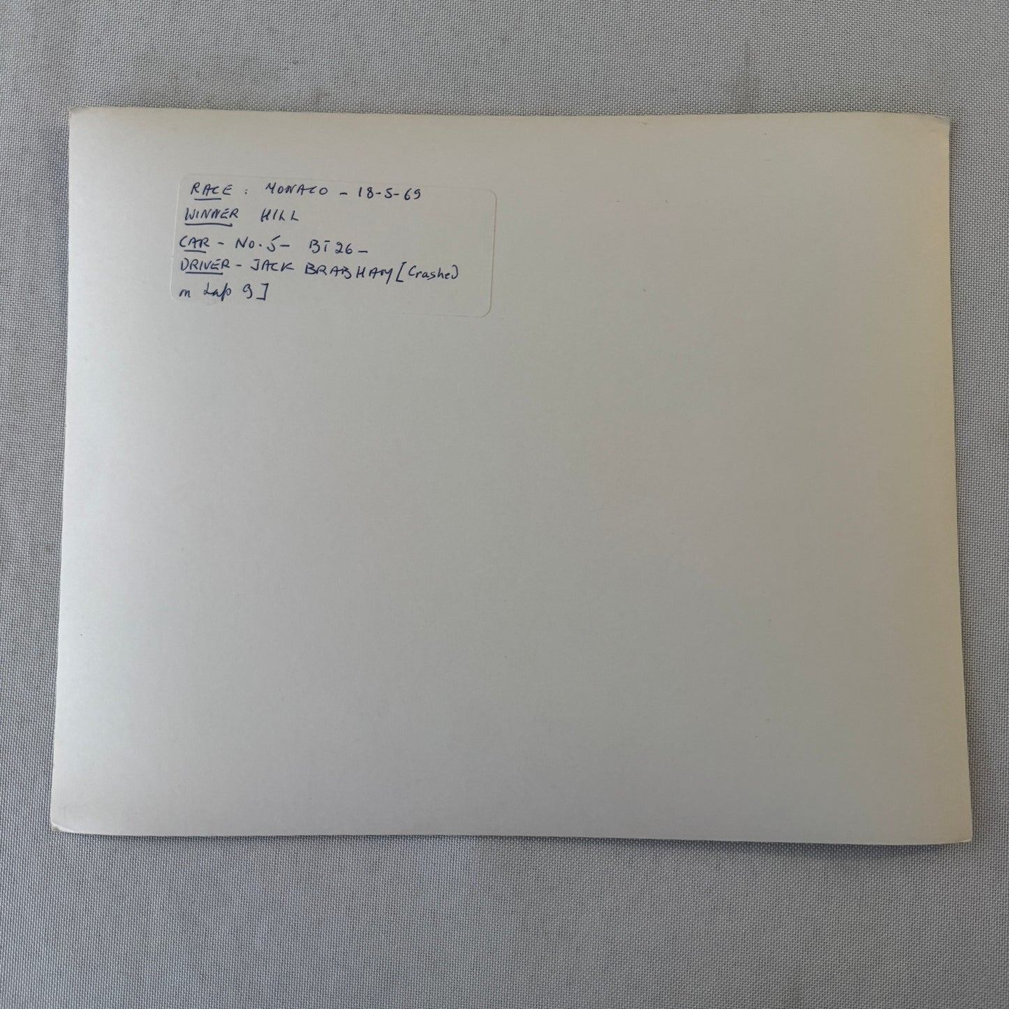 1969 Monaco Grand Prix Racing Photo Jack Brabham BT26 Car Vintage Photograph