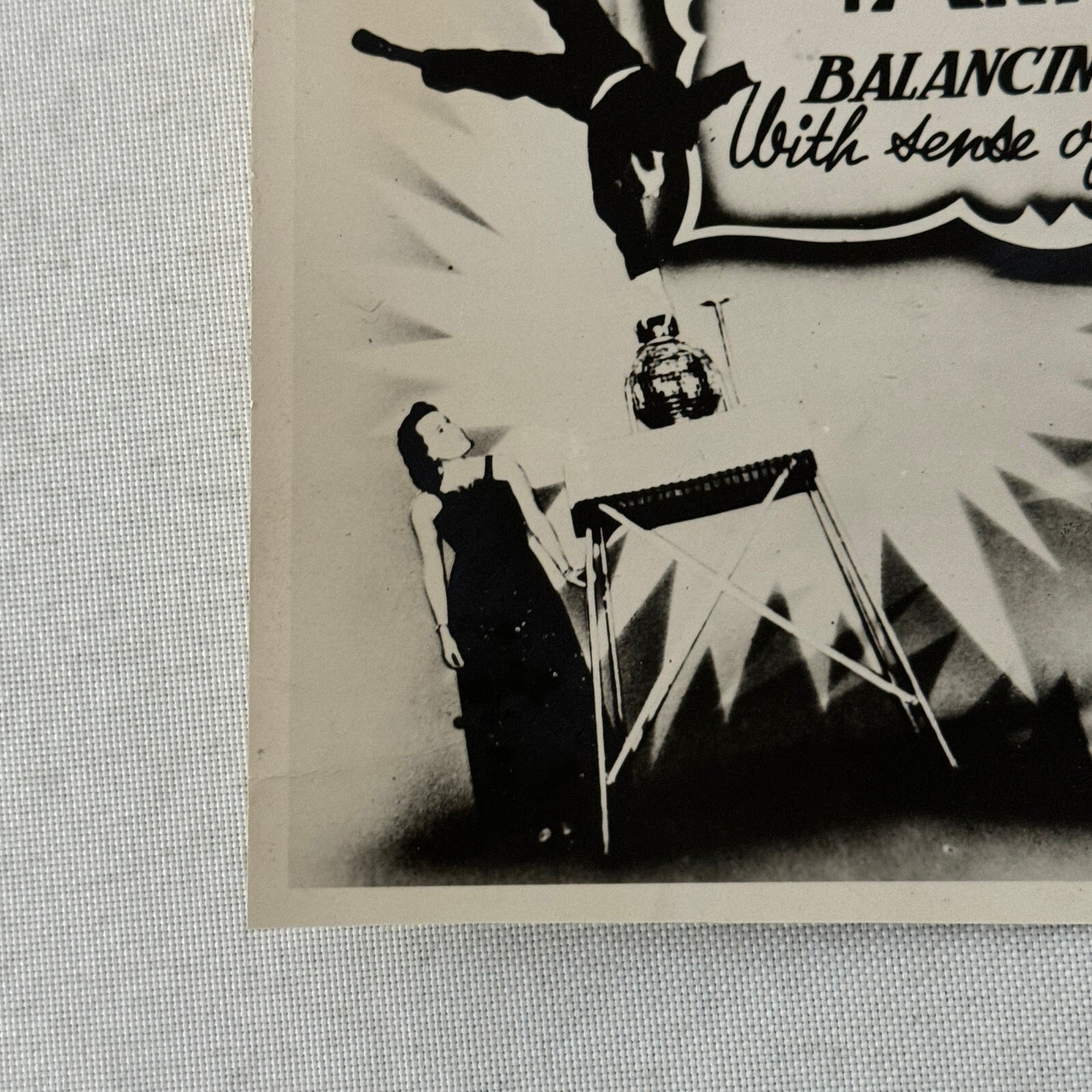 Vintage Circus Performer Acrobat Balancing Act Photo Photograph Will Gomez