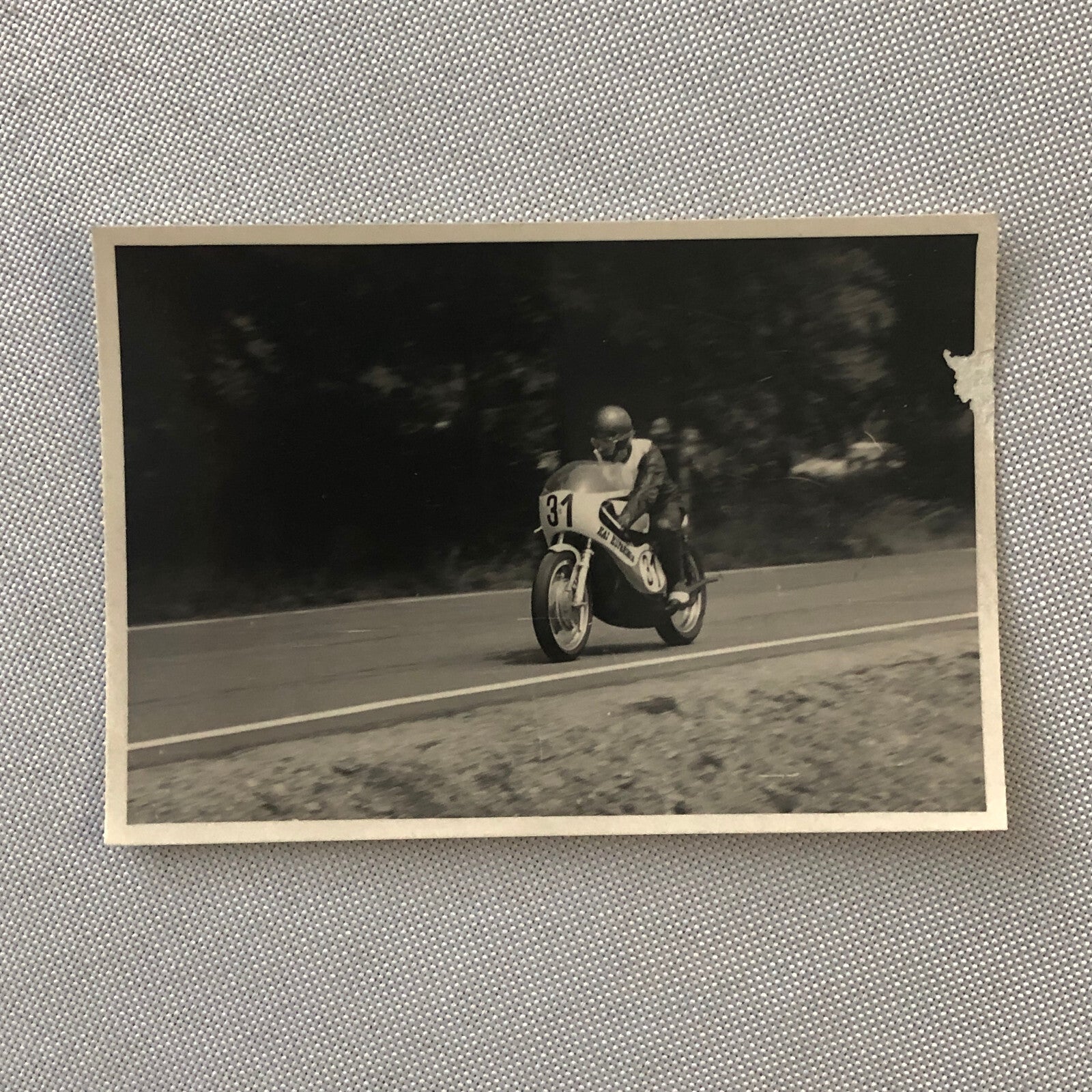 Vintage Motorcycle Racing Photo photograph Rider Kai Kuparinen Suzuki 1971