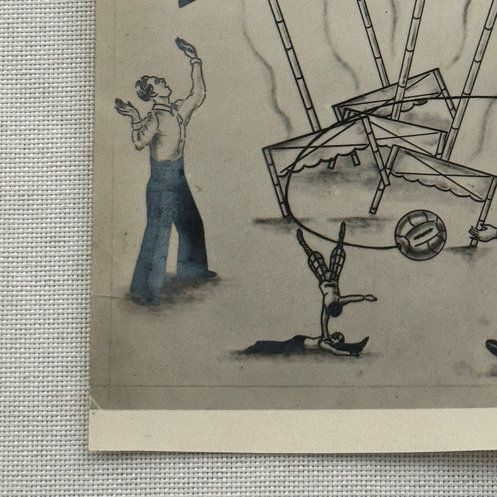 Vintage Circus Act Photo Photograph Card 2 Massot Acrobatic Act Acrobat