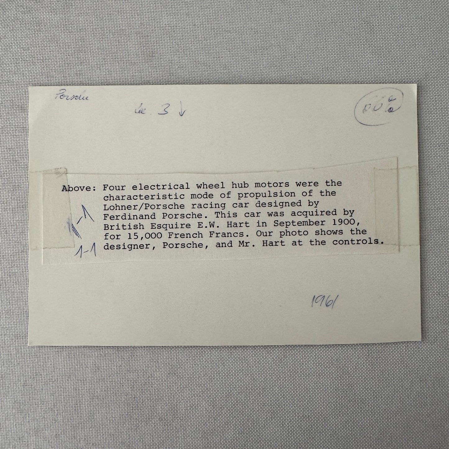 Ferdinand Porsche Lohner Electric Car Photo Photograph Modern Print Press Photo