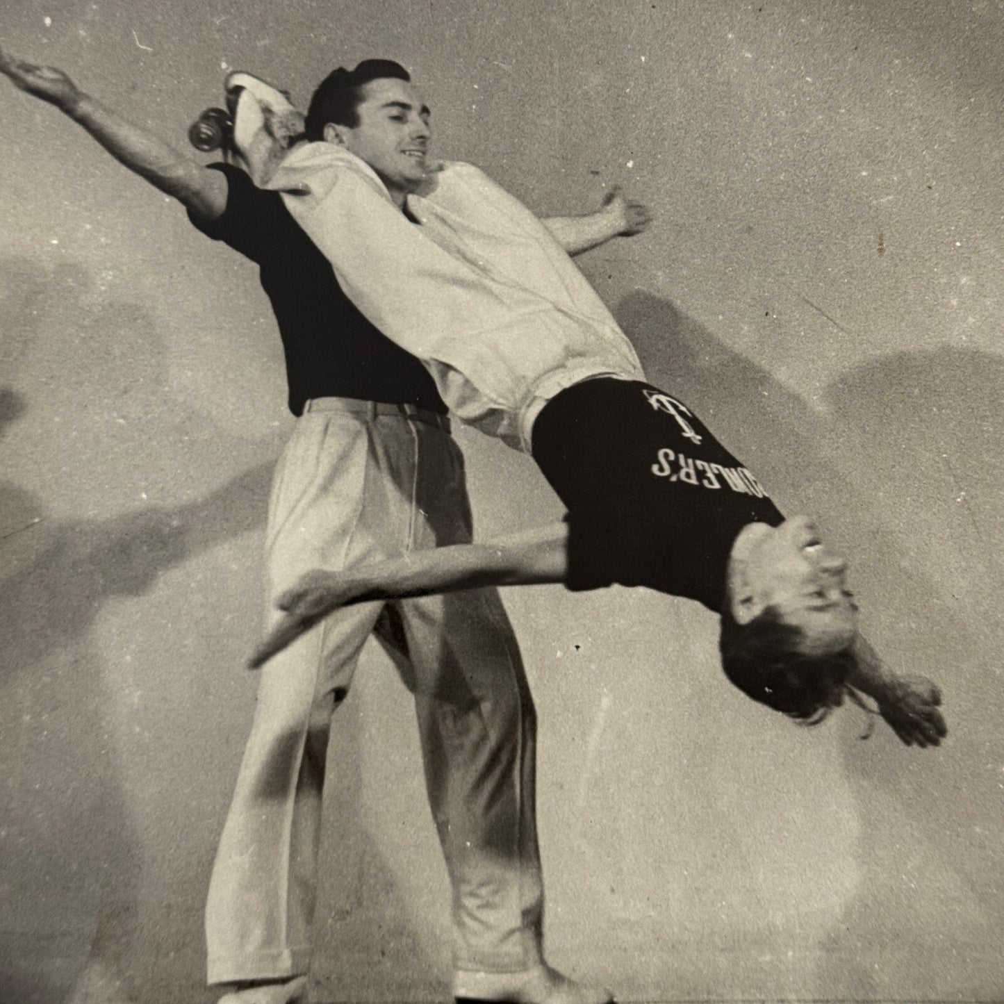 Vintage Circus Photo Les Rowlers Roller Skating Act Performer Photograph