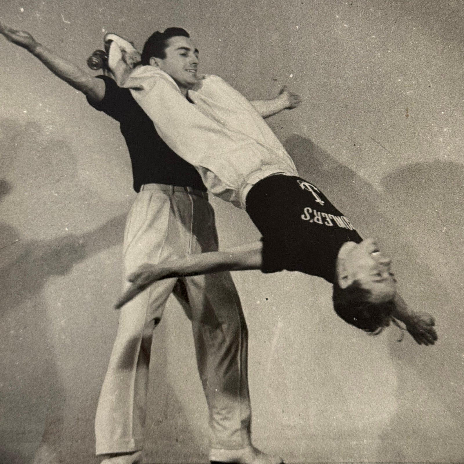 Vintage Circus Photo Les Rowlers Roller Skating Act Performer Photograph