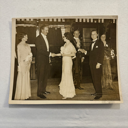 1933 Press Photo Photograph Mock Lord Mayors Banquet London News LNA