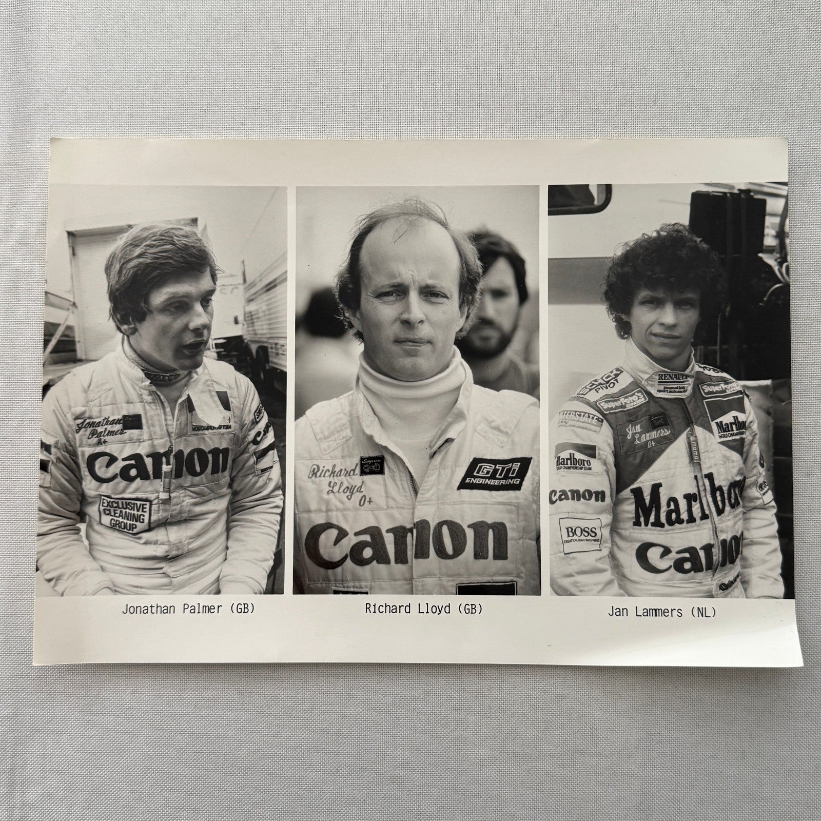 Porsche Racing Driver Photo Jan Lammers Richard Lloyd Jonathan Palmer Photograph
