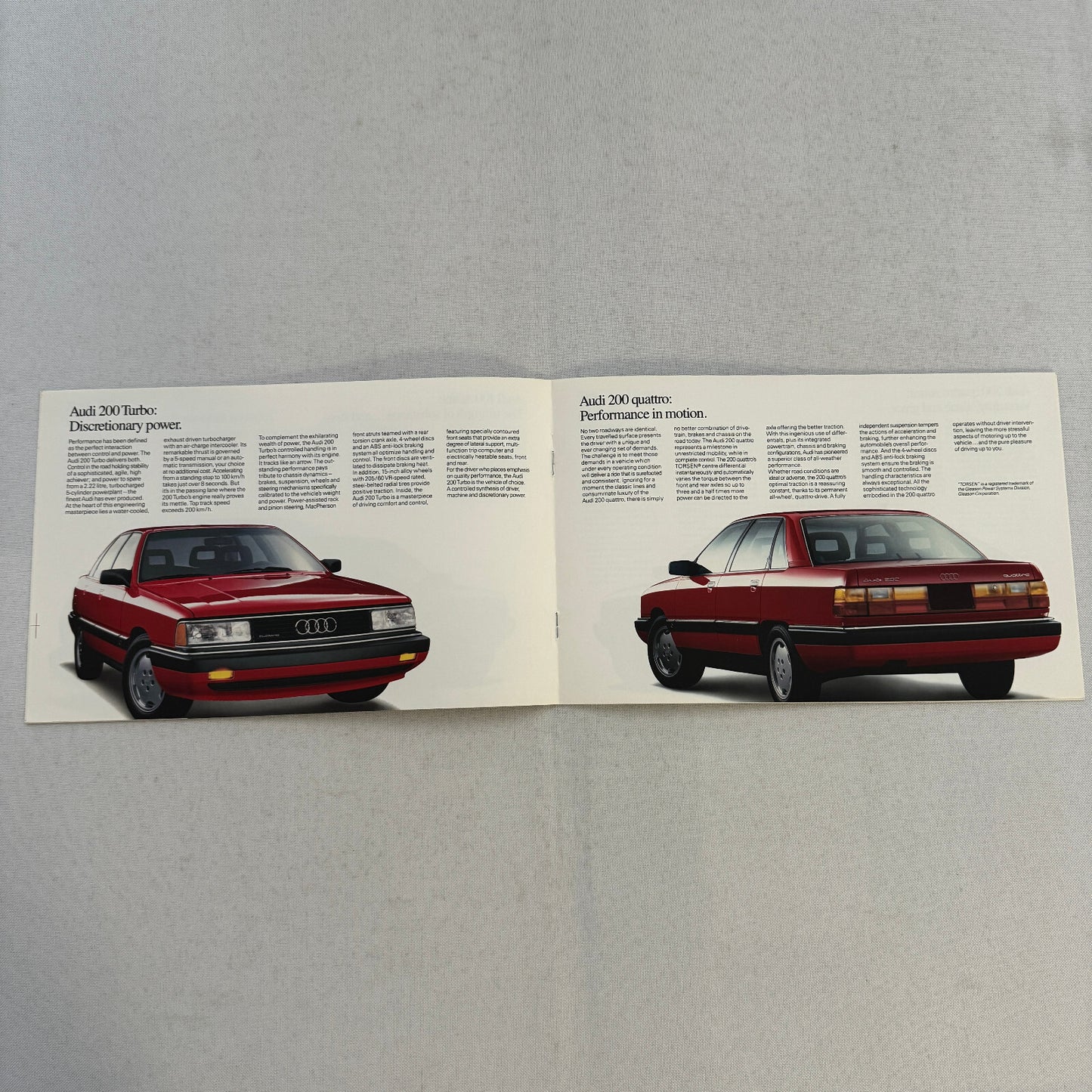 1989 Audi Car Sales Brochure Catalog 90 Quattro 100 Avant 200 Turbo Quattro +