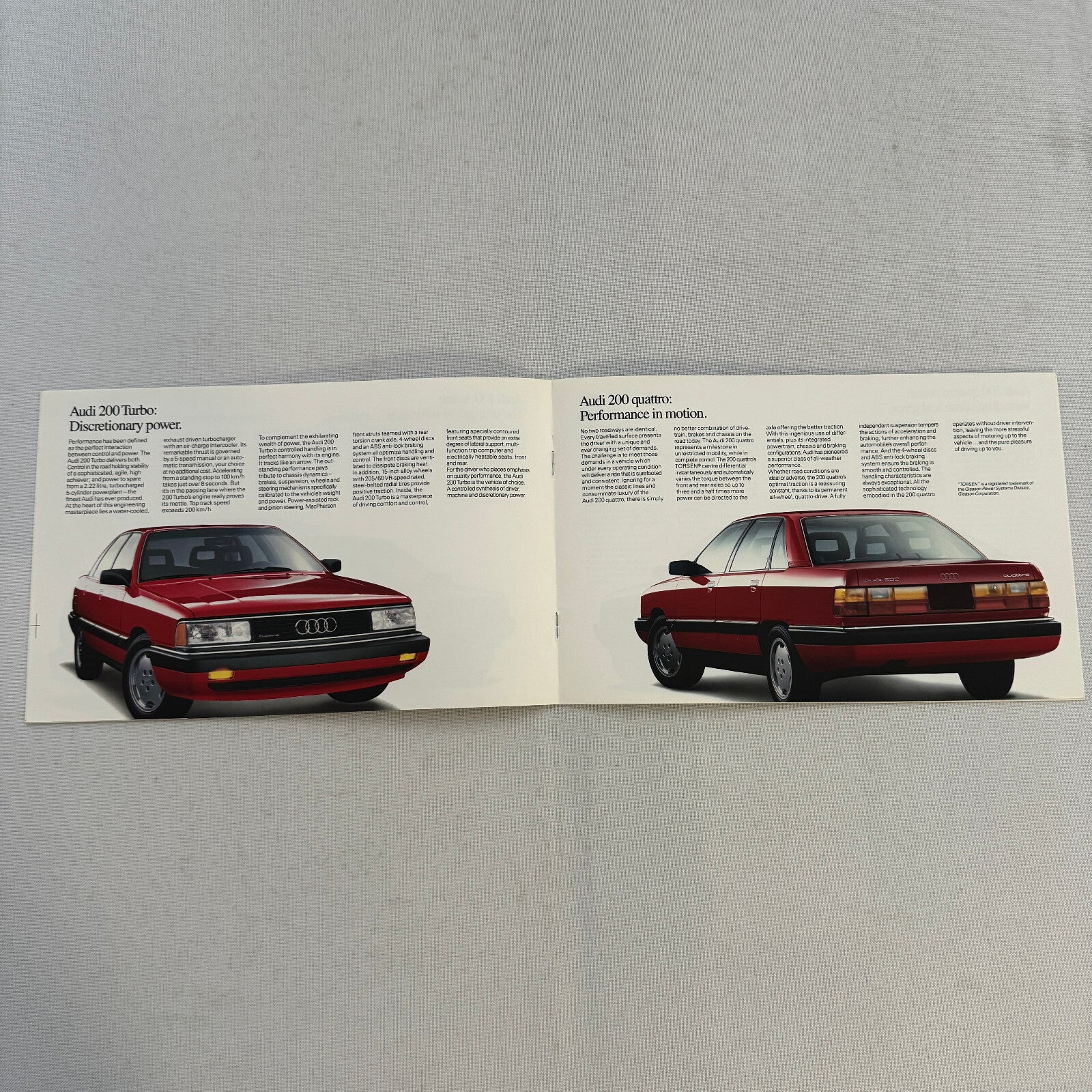 1989 Audi Car Sales Brochure Catalog 90 Quattro 100 Avant 200 Turbo Quattro +