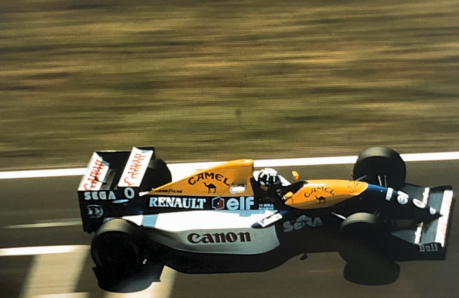 Vintage Formula One F1 35mm Racing Slide Damon Hill Renault ELF Racing Car 
