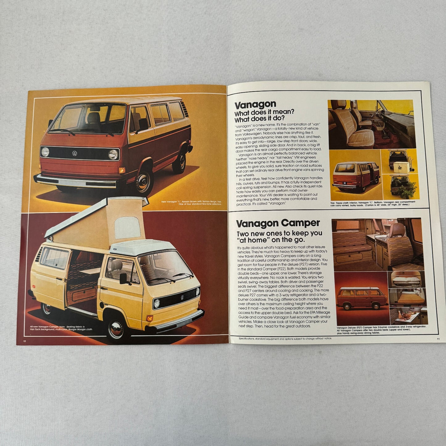 1980 Volkswagen VW Car Sales Brochure Catalog Rabbit Vanagon Camper Pickup +