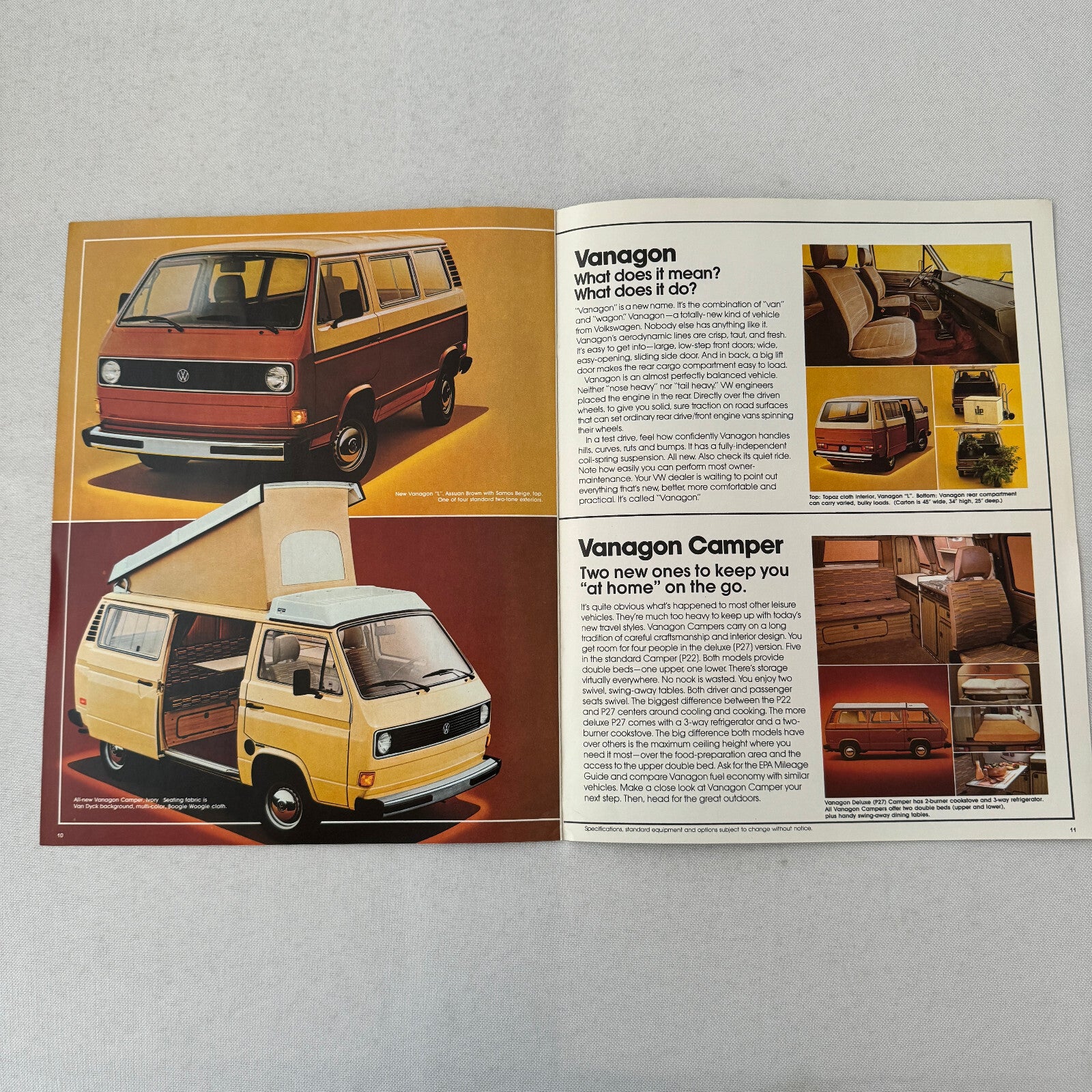 1980 Volkswagen VW Car Sales Brochure Catalog Rabbit Vanagon Camper Pickup +