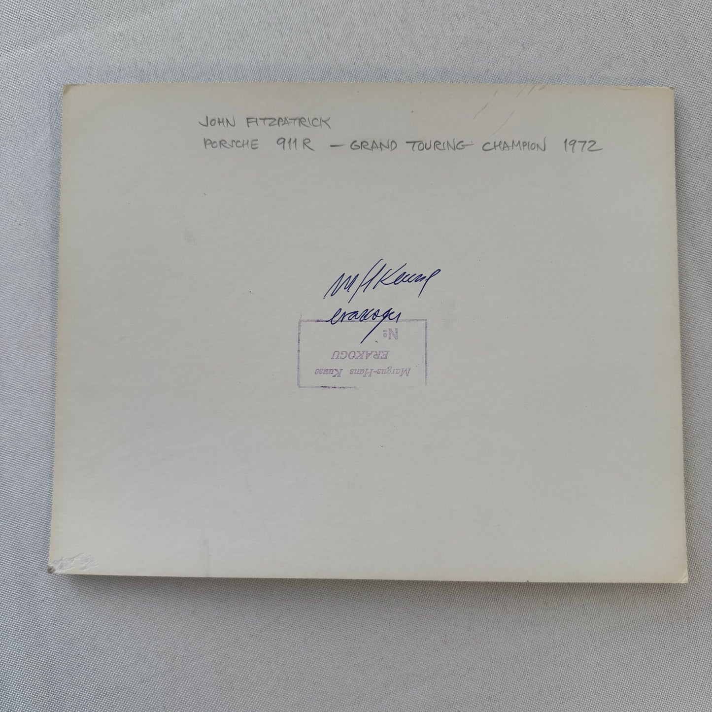 Porsche 911 R Kremer Racing Photo Photograph John Fitzpatrick 1972 Grand Touring