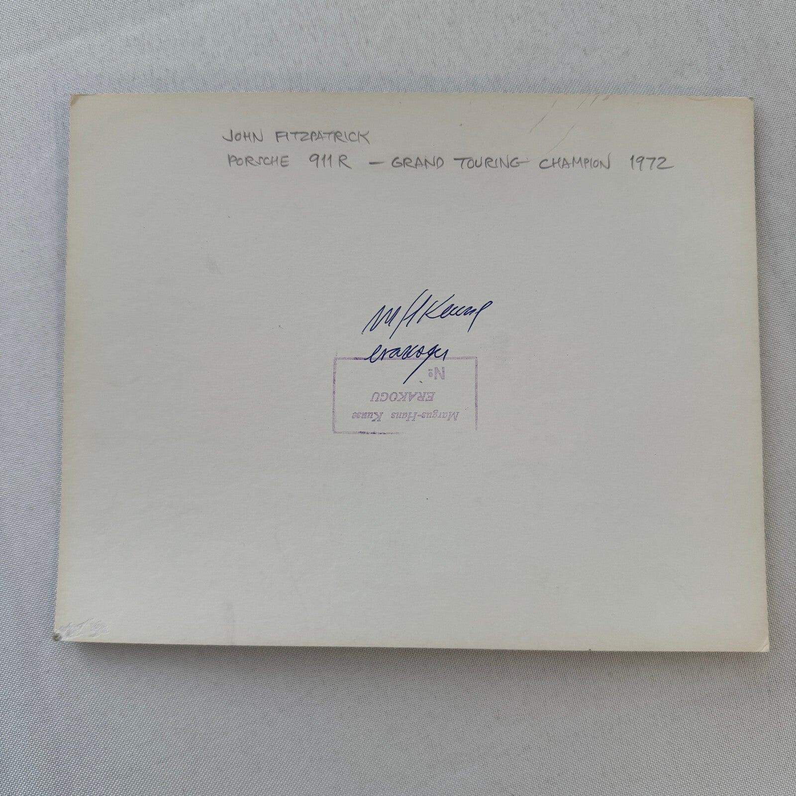 Porsche 911 R Kremer Racing Photo Photograph John Fitzpatrick 1972 Grand Touring