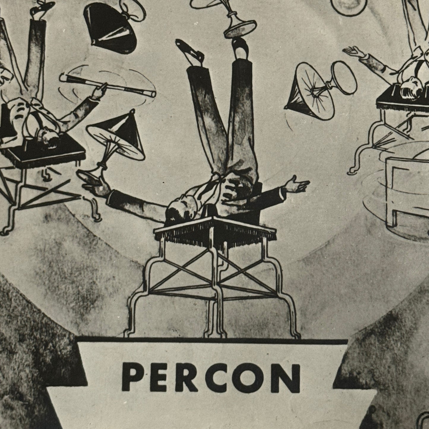 Vintage Circus Clown Acrobat Juggling Balancing Act Photo Photograph Percon