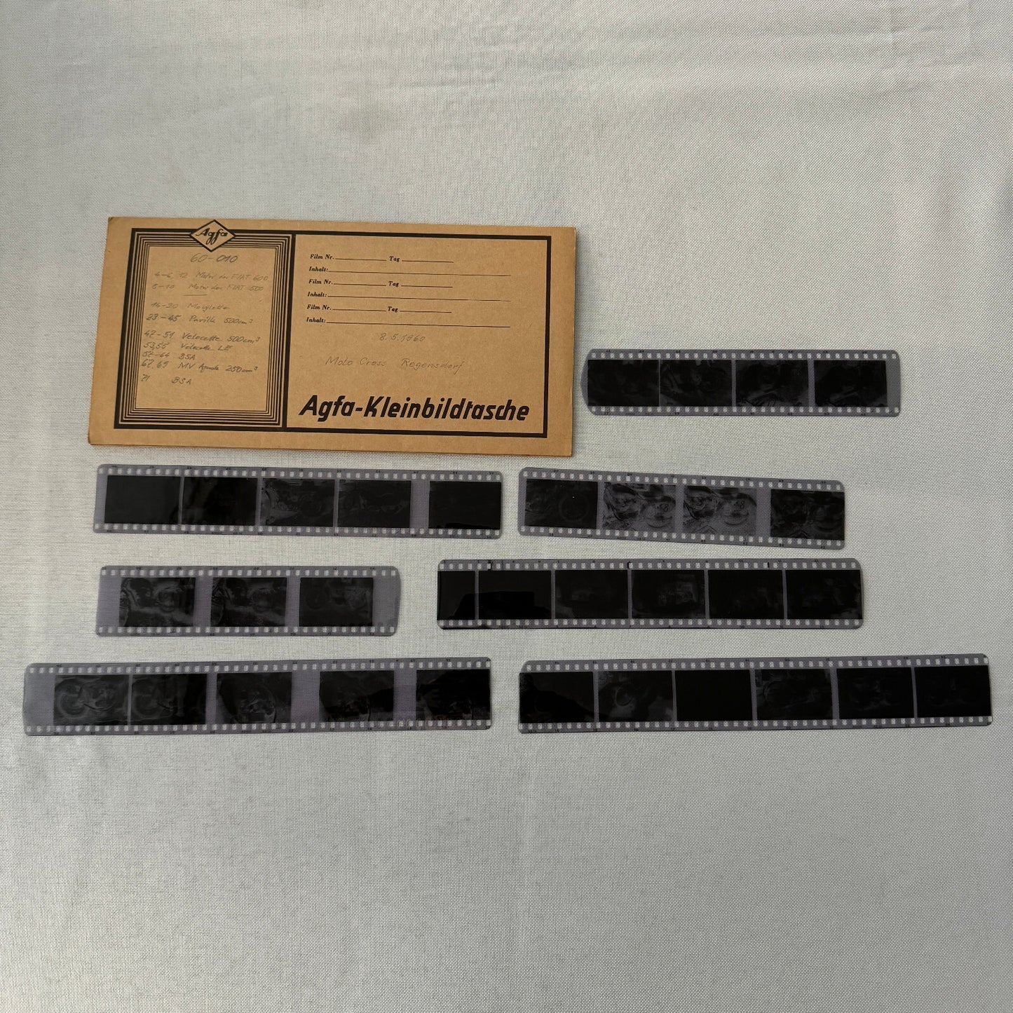 Vintage Motorcycle Racing Photo Motocross Regensdorf Germany Negative Lot