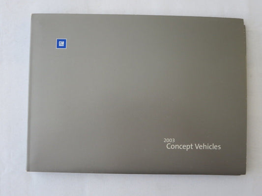 2003 GM General Motors Concept Press Kit Brochure Chevrolet SS Buick Pontiac +