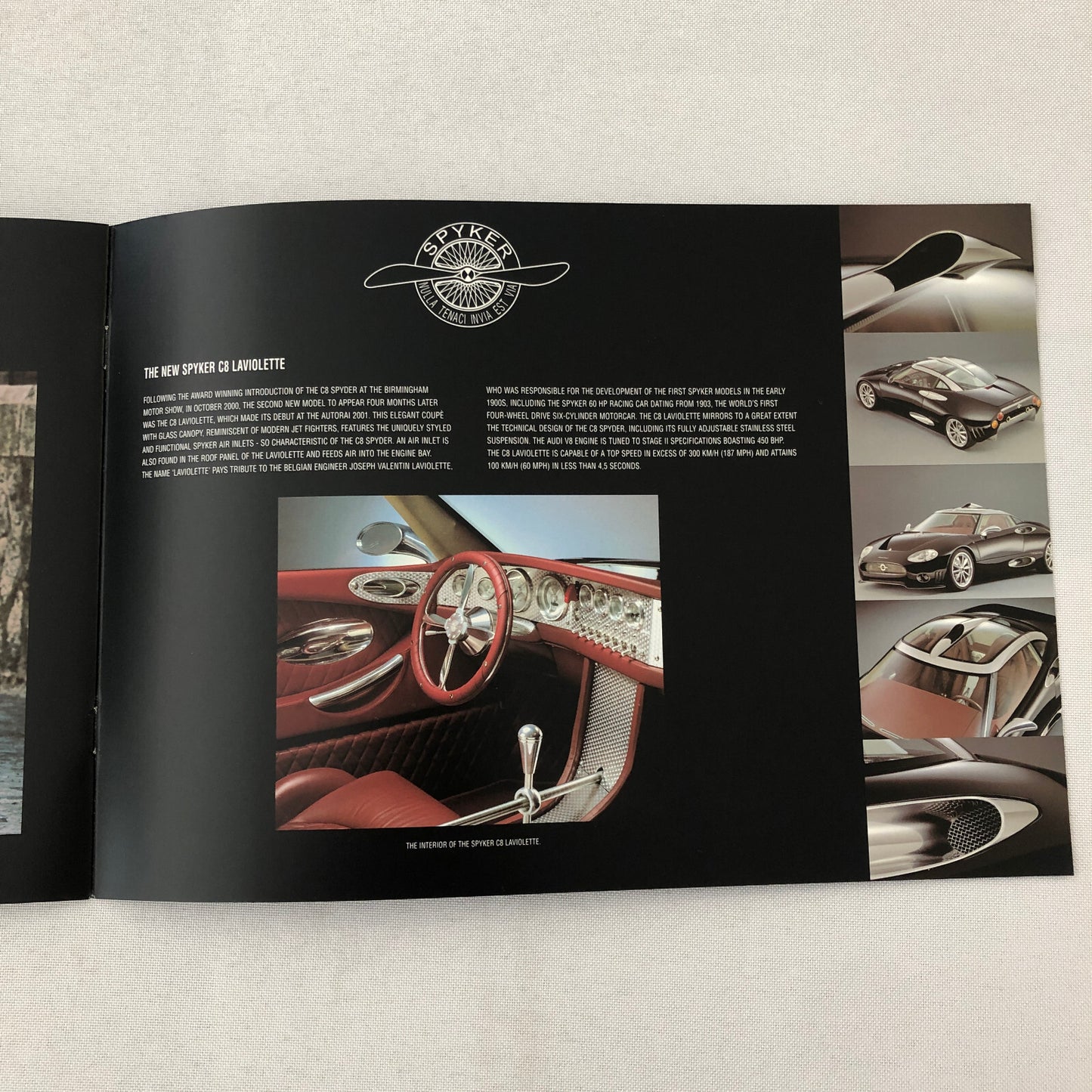 Spyker Car Sales Brochure Catalog C8 Spyder C8 Laviolette
